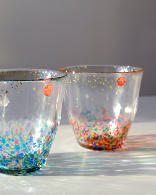 Drinking Glass Cup  MATSURI / HANABI  Tsugaru bi-doro Glass