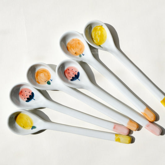 Hand made spoons fruit