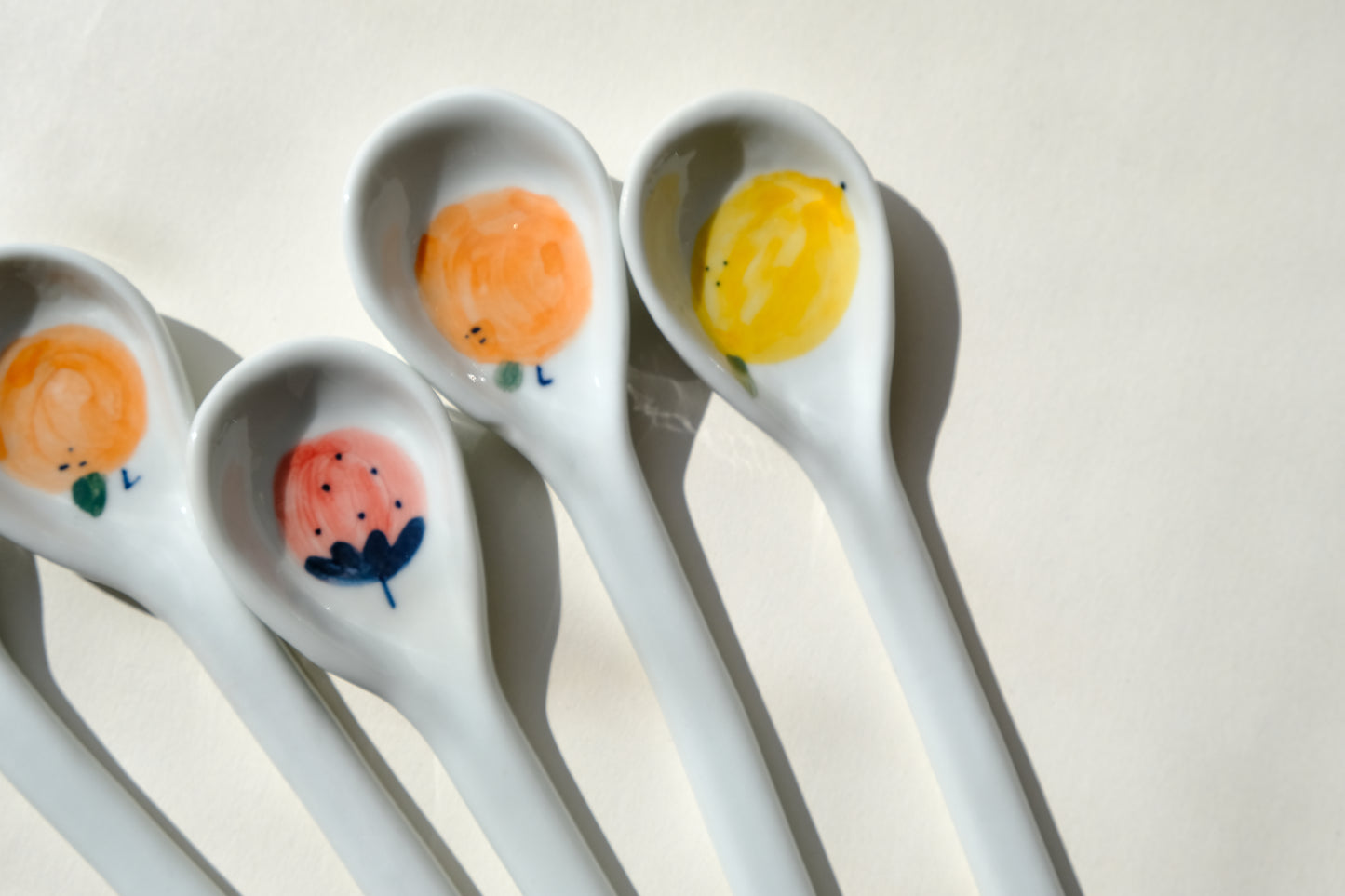 Hand made spoons fruit