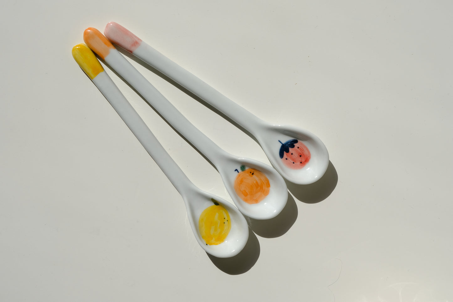 Hand made spoons fruit