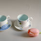 Hydrangea Cup and Saucer Set Handmade by JiuHuaJu