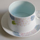 Hydrangea Cup and Saucer Set Handmade by JiuHuaJu
